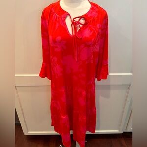 Qincao pink and red dress